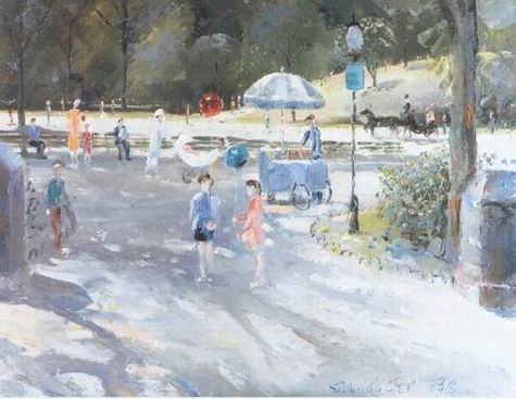 New York oil painting